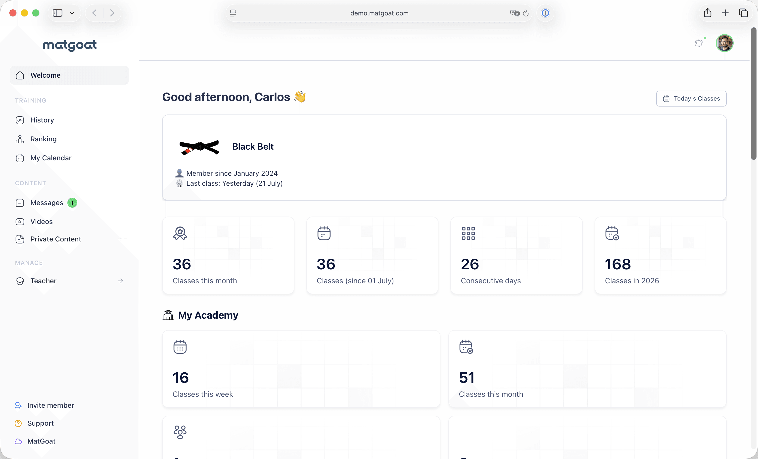 MatGoat Dashboard